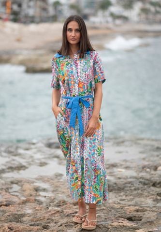  Maxi Sơ Mi Tay Ngắn Cotton Isla Bonita 