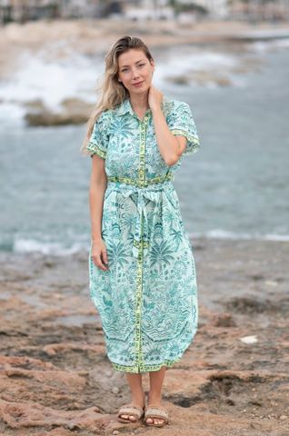  Maxi Sơ Mi Tay Ngắn Cotton Isla Bonita 