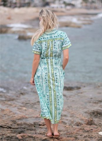  Maxi Sơ Mi Tay Ngắn Cotton Isla Bonita 