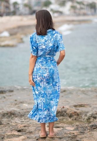  Maxi Sơ Mi Tay Ngắn Cotton Isla Bonita 