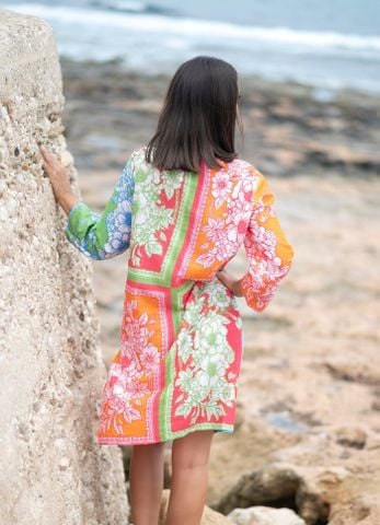  Đầm Xẻ Tà Thêu Cotton Isla Bonita 