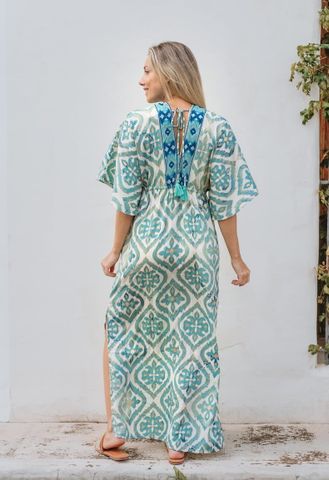  Maxi Kimono Ánh Kim Cotton Isla Bonita 