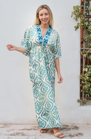  Maxi Kimono Ánh Kim Cotton Isla Bonita 
