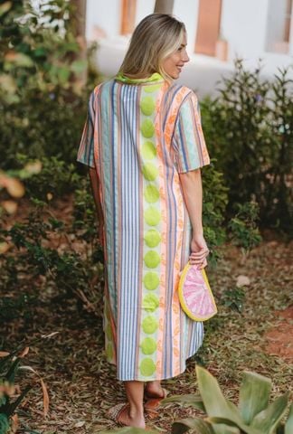  Đầm Boho Sọc Màu Neon Cotton Isla Bonita 