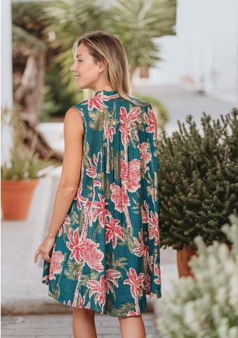  Đầm Boho Sát Nách Ánh Kim Cotton Isla Bonita 