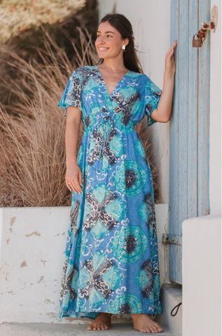  Maxi Boho Ánh Kim Cotton Isla Bonita 
