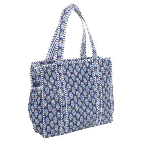  Túi Tote Boho Xanh Chần Bông Cotton Isla Bonita 