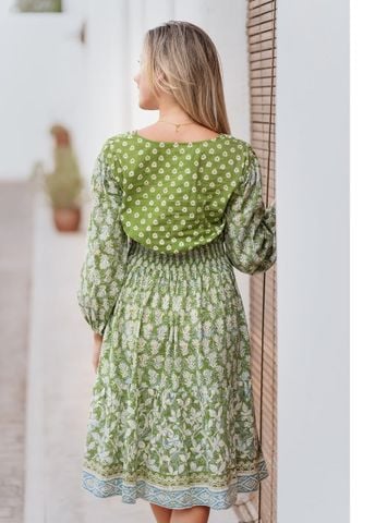  Đầm Boho Kết Cườm Cotton Isla Bonita 