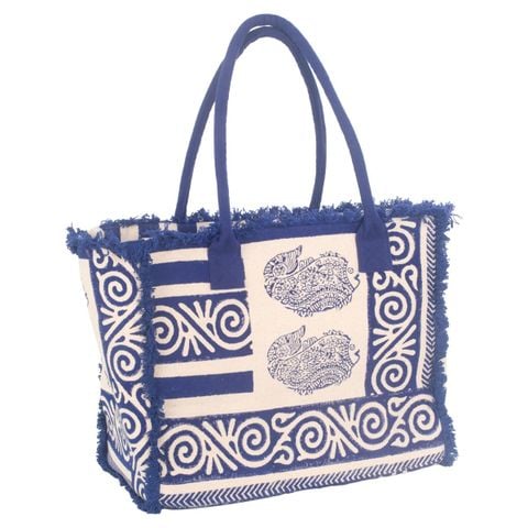  Túi Xách Tay Size Lớn - Phom Cứng Cotton Isla Bonita 