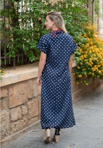  Maxi Sơ Mi Chấm Bi Cotton Isla Bonita 