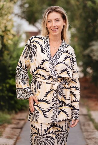 Áo Kimono Ánh Kim Cotton Isla Bonita 