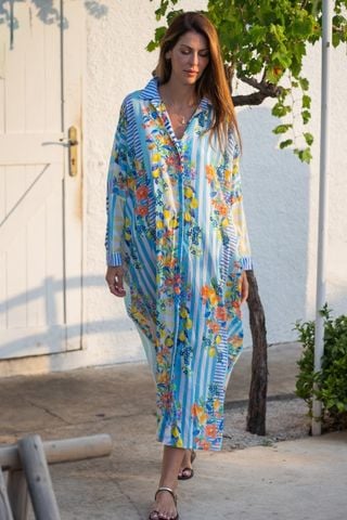  Maxi  Boho Kết Cườm Cotton Isla Bonita 