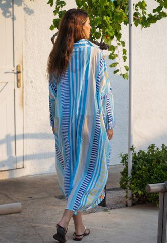  Maxi  Boho Kết Cườm Cotton Isla Bonita 