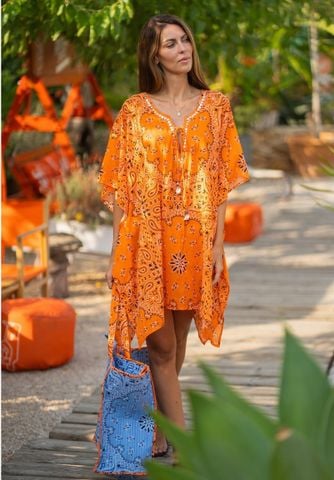  Đầm Cánh Dơi Cam Kết Ánh Bạc Cotton Isla Bonita 