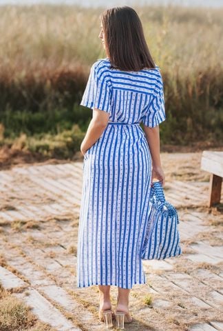  Maxi Sơ Mi Tay Ngắn Kết Cườm Cotton Isla Bonita 
