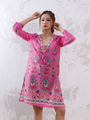  Đầm Kuta Kết Cườm Cotton Isla Bonita 