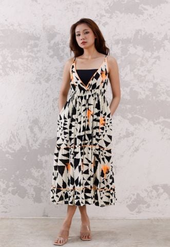  Maxi 2 Dây Thêu Hoa Cam Isla Bonita 