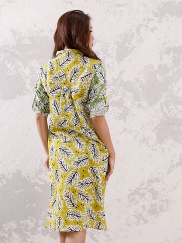  Đầm Hoa Vàng Kết Hạt Cotton Isla Bonita 