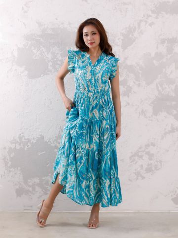  Maxi Boho Sát Nách Kết Hạt Cotton Isla Bonita 