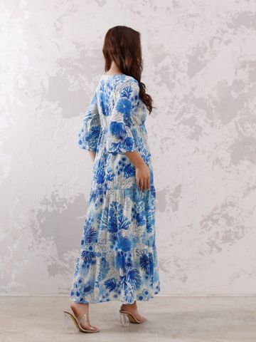  Maxi Tay Loe Kết Cườm Cotton Isla Bonita 