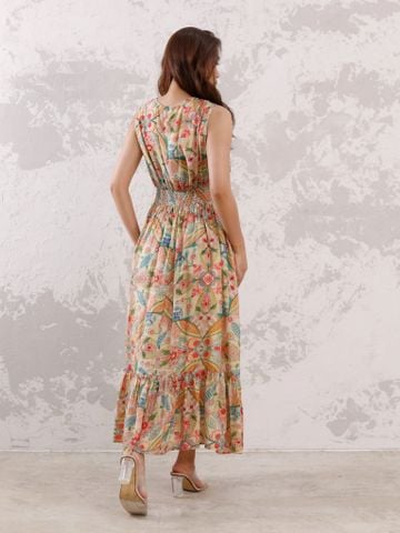  Maxi Hoa Cotton Silk Cao Cấp Luna Llena 