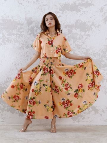  Áo Croptop Sơ Mi Cotton Luna Llena 