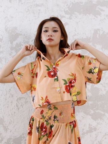  Áo Croptop Sơ Mi Cotton Luna Llena 