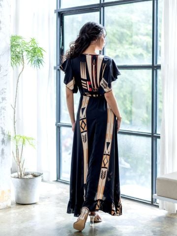  Maxi Boho Đuôi Cá Thổ Cẩm Lụa Isla Bonita 