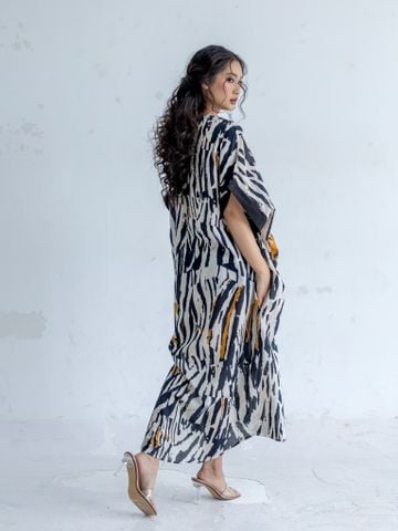  Maxi Boho Freestyle Kết Hạt Viền Cổ Cotton Isla Bonita 