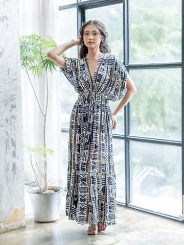  Maxi Kimono Ánh Kim Cao Cấp Cotton Isla Bonita 