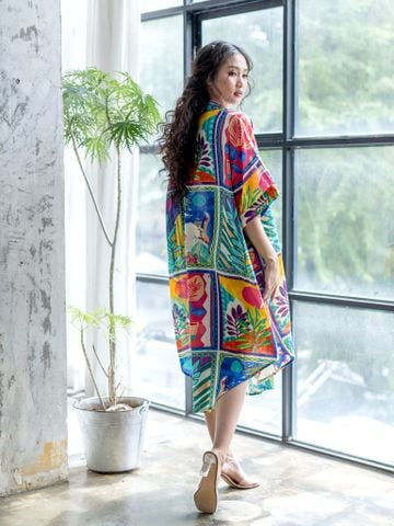 Đầm Boho Sơ Mi Đa Sắc Cotton Isla Bonita 