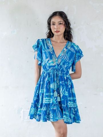  Đầm Boho Kết Cườm Hình Cá Cao Cấp Cotton Isla Bonita 