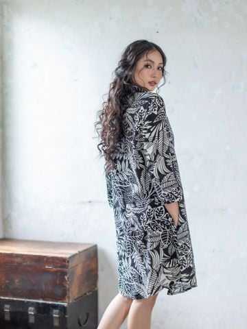  Đầm Sơ Mi Hoa Kết Cườm Cotton Isla Bonita 