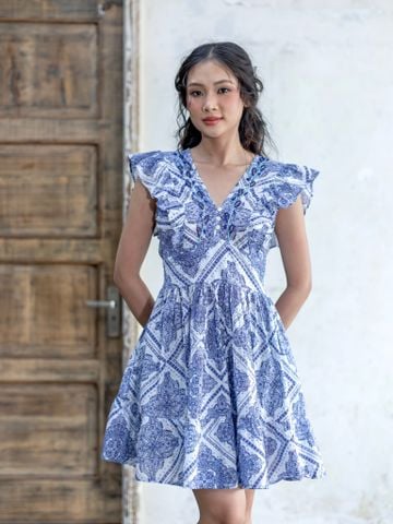  Đầm Cánh Tiên Kết Cườm Cao Cấp Cotton Isla Bonita 