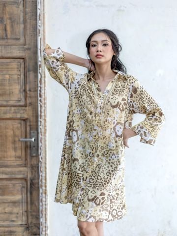  Đầm Sơ Mi Kết Cườm Cotton Isla Bonita 