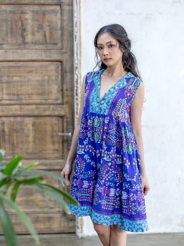  Đầm Boho Sát Nách Kết Cườm Cotton Isla Bonita 