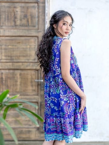 Đầm Boho Sát Nách Kết Cườm Cotton Isla Bonita 