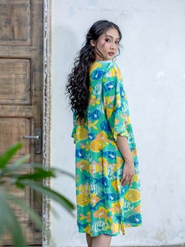  Đầm Xẻ Tà Hình Cá Kết Hạt Cotton Isla Bonita 