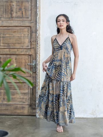  Maxi 2 Dây Phối Tầng Ánh Kim Isla Bonita 