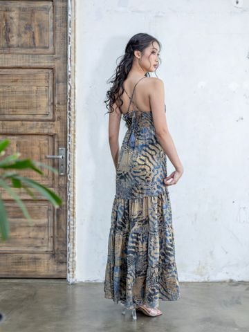  Maxi 2 Dây Phối Tầng Ánh Kim Isla Bonita 