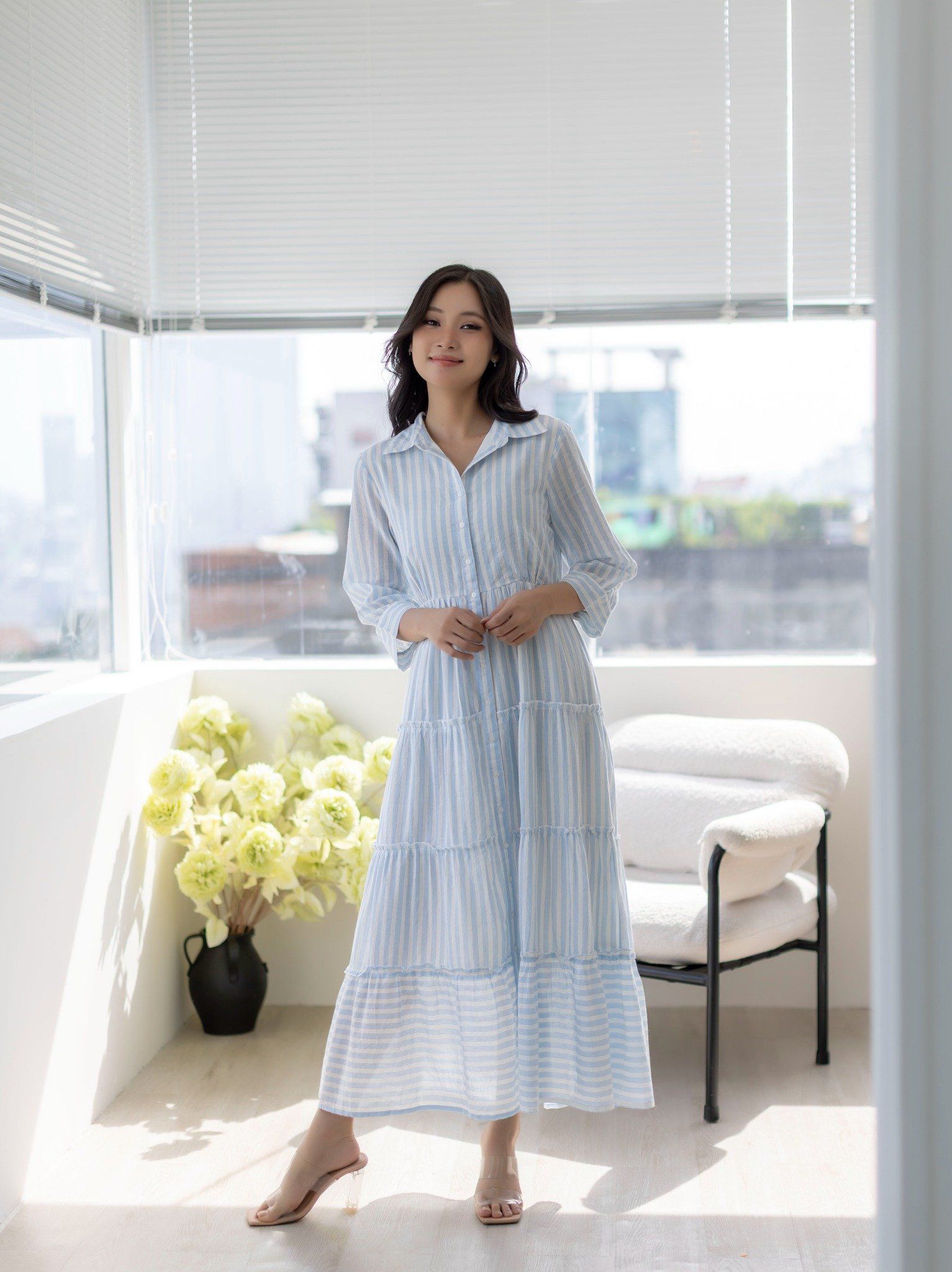 Maxi Sơ Mi Cotton Cao Cấp Luna Llena