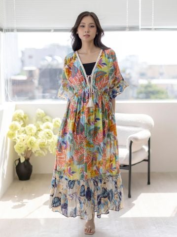  Đầm Boho Hoa Cotton Isla Bonita 