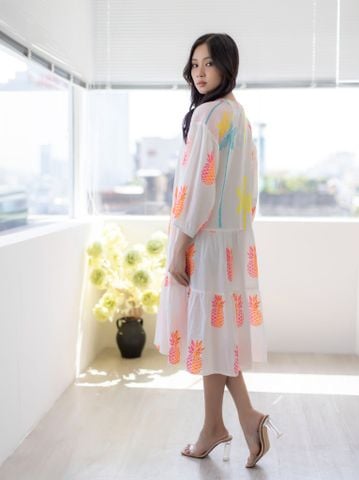  Đầm Midi Màu Neon Cotton Isla Bonita 