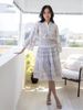 Đầm Midi Trắng Kết Cườm Cotton Isla Bonita