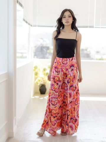  Quần Xòe Hoa Cotton Cao Cấp Luna Llena 