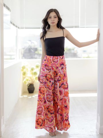  Quần Xòe Hoa Cotton Cao Cấp Luna Llena 