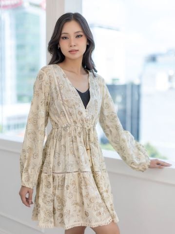  Đầm Boho Ánh Kim Cotton Isla Bonita 