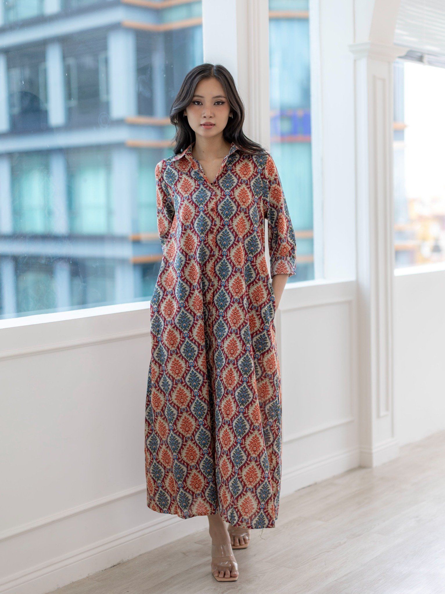 Đầm Sơ Mi Cotton Cao Cấp Luna Llena