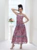 Maxi Cổ Yếm Phối Ren Kết Cườm Cotton Isla Bonita
