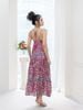 Maxi Cổ Yếm Phối Ren Kết Cườm Cotton Isla Bonita